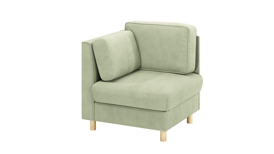 Шелдон / кресло для отдыха букле Лайк светло-оливковый 690